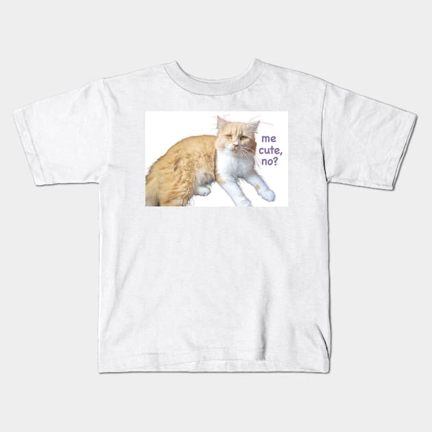 cute cat Kids T-Shirt by likbatonboot